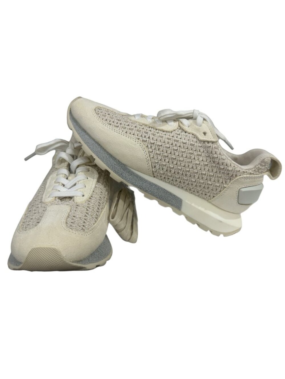 Vintage Havana Women's Woven Sneakers Beige Lace-Up Casual Shoes Size 5.5 - Picture 4 of 11